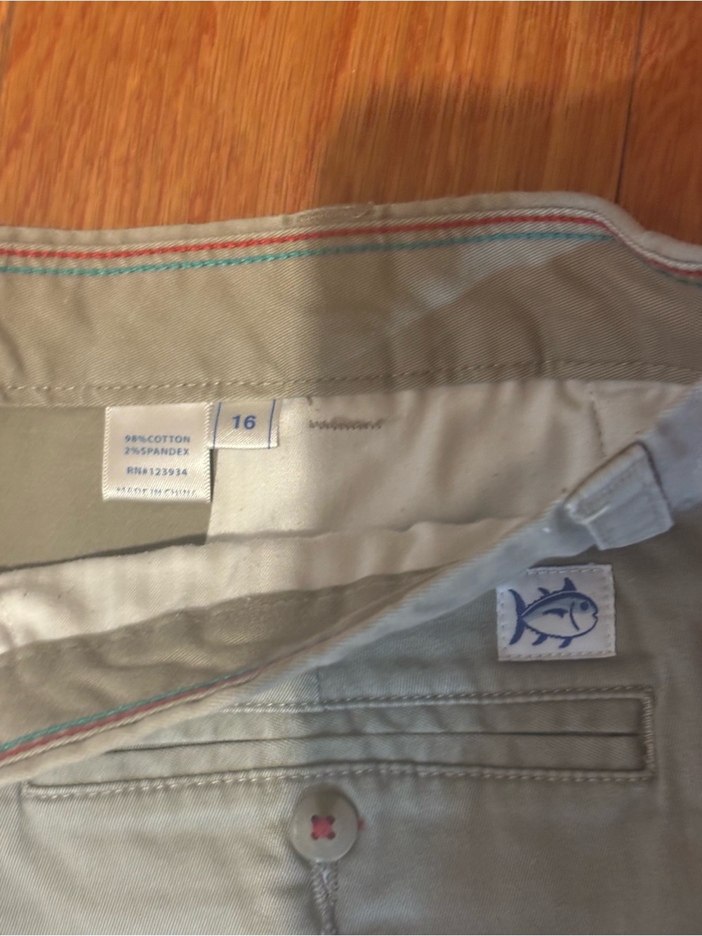 Southern Tide Boys Size 16 Channel Marker Sandstone Khaki Short - Picture 7 of 11